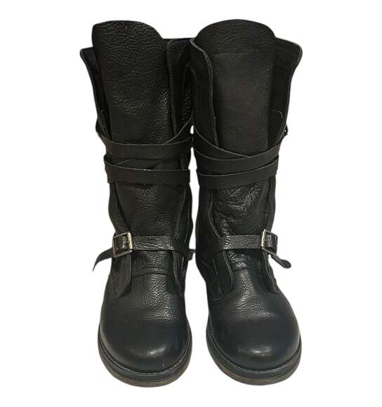 Steve Madden Banddit Black Leather Strappy Buckle Moto Boots Women's Size 10 - Picture 3 of 8